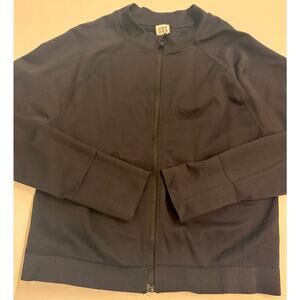 Joy Lab Women's Active Crop Black Full Zip Stretch Jacket Size M